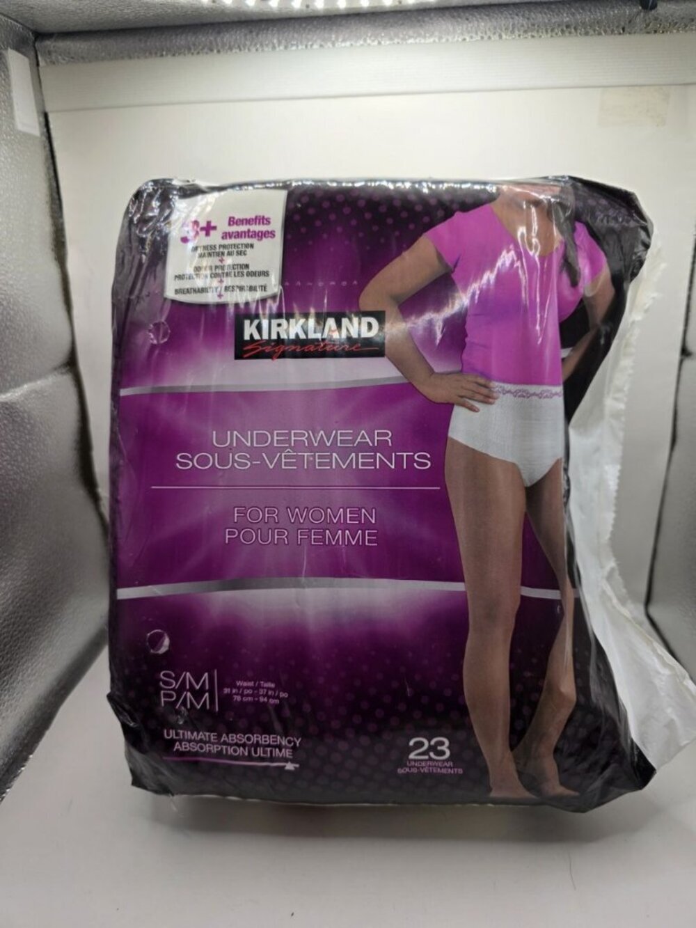 Kirkland Signature Women's Ultimate Absorbency Underwear S/M 23 Count
